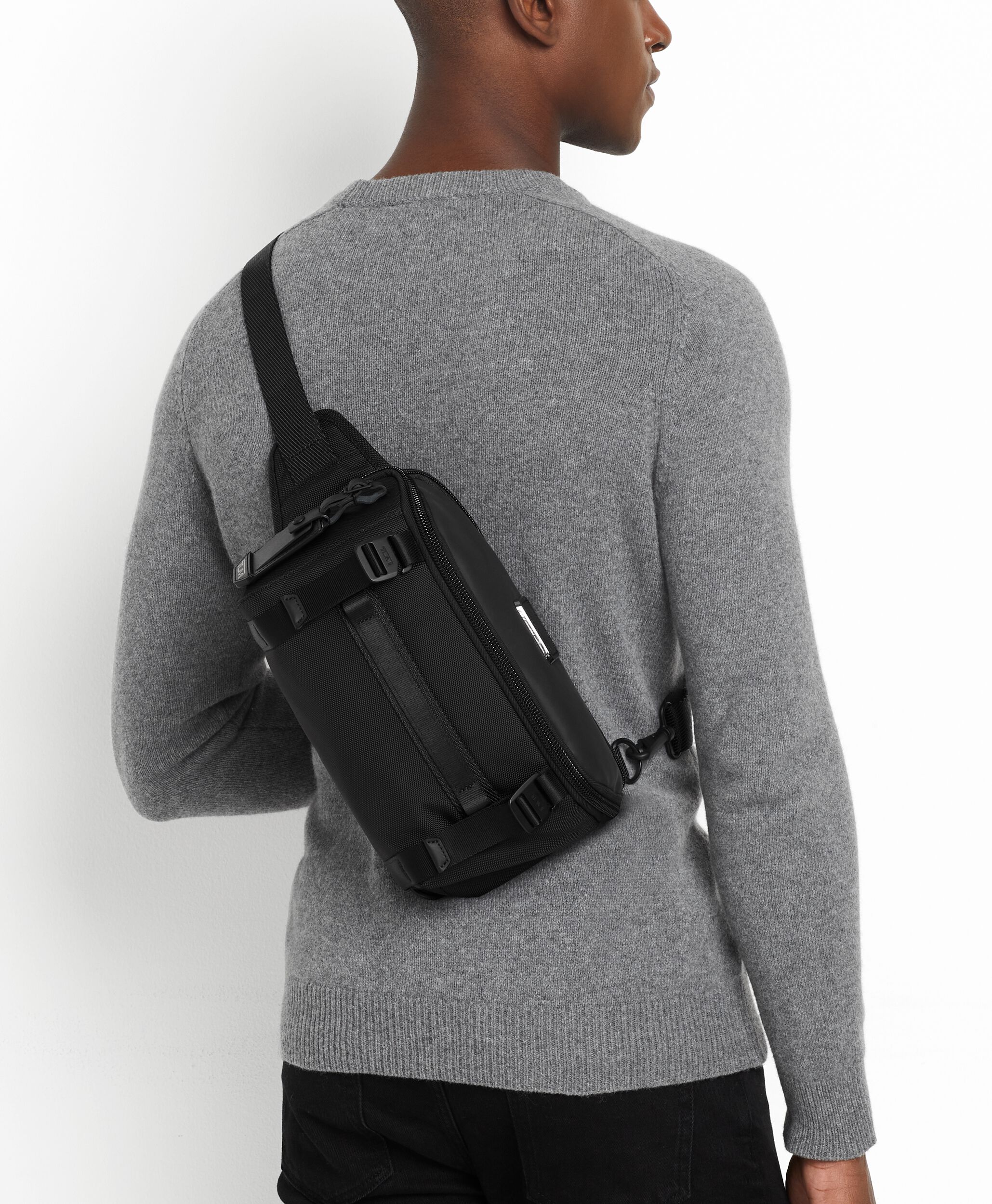 Tumi nylon sling bag top
