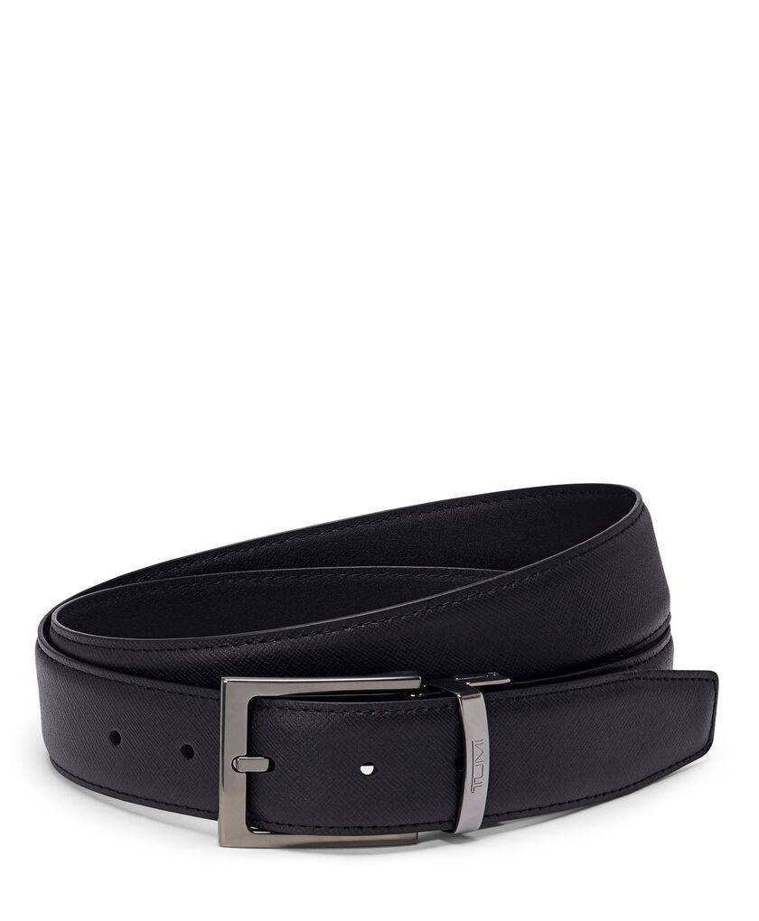 Rectangular Reversible Saffiano/Smooth Leather Belt 35mm &ndash; One Size 44  hi-res | TUMI