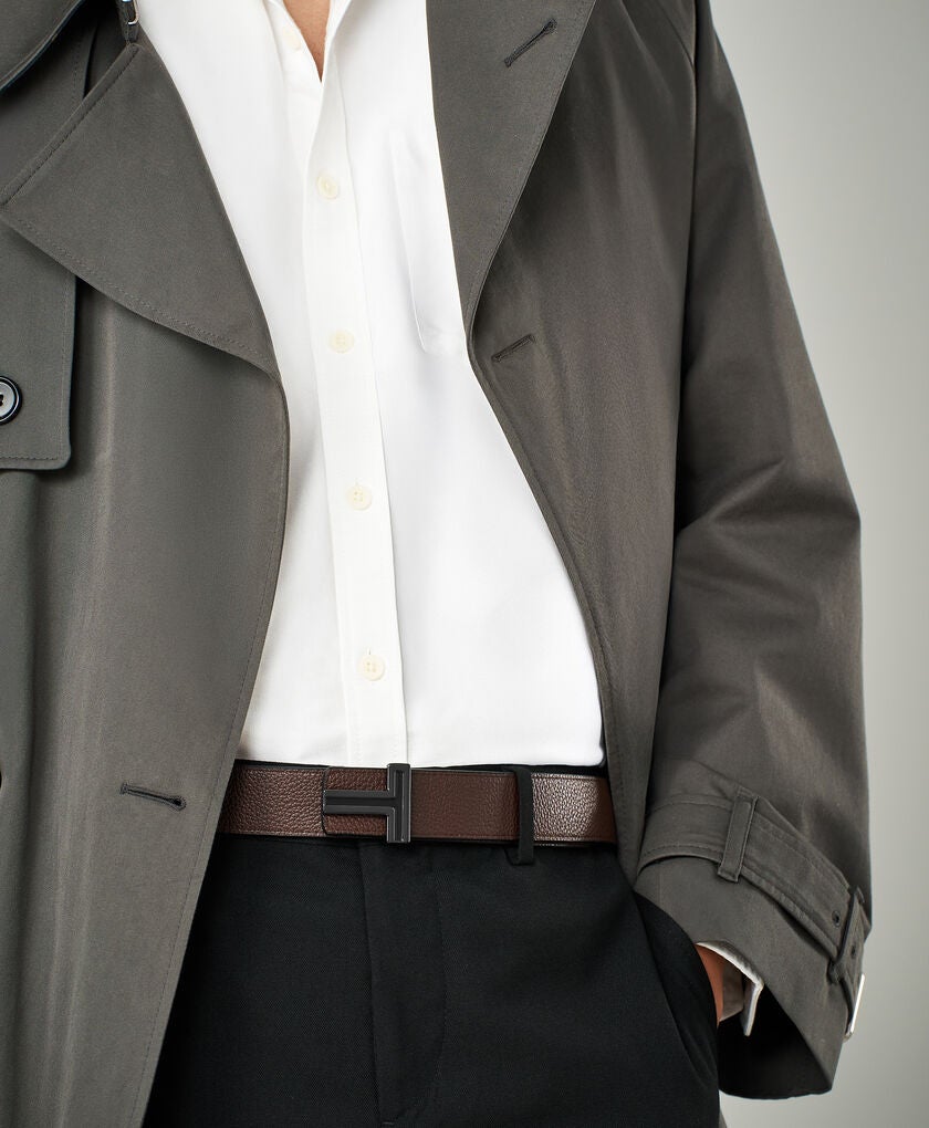 เข็มขัดกลับด้านได้ หัวตัว T กว้าง 35 มม. ไซส์ 34  hi-res | TUMI