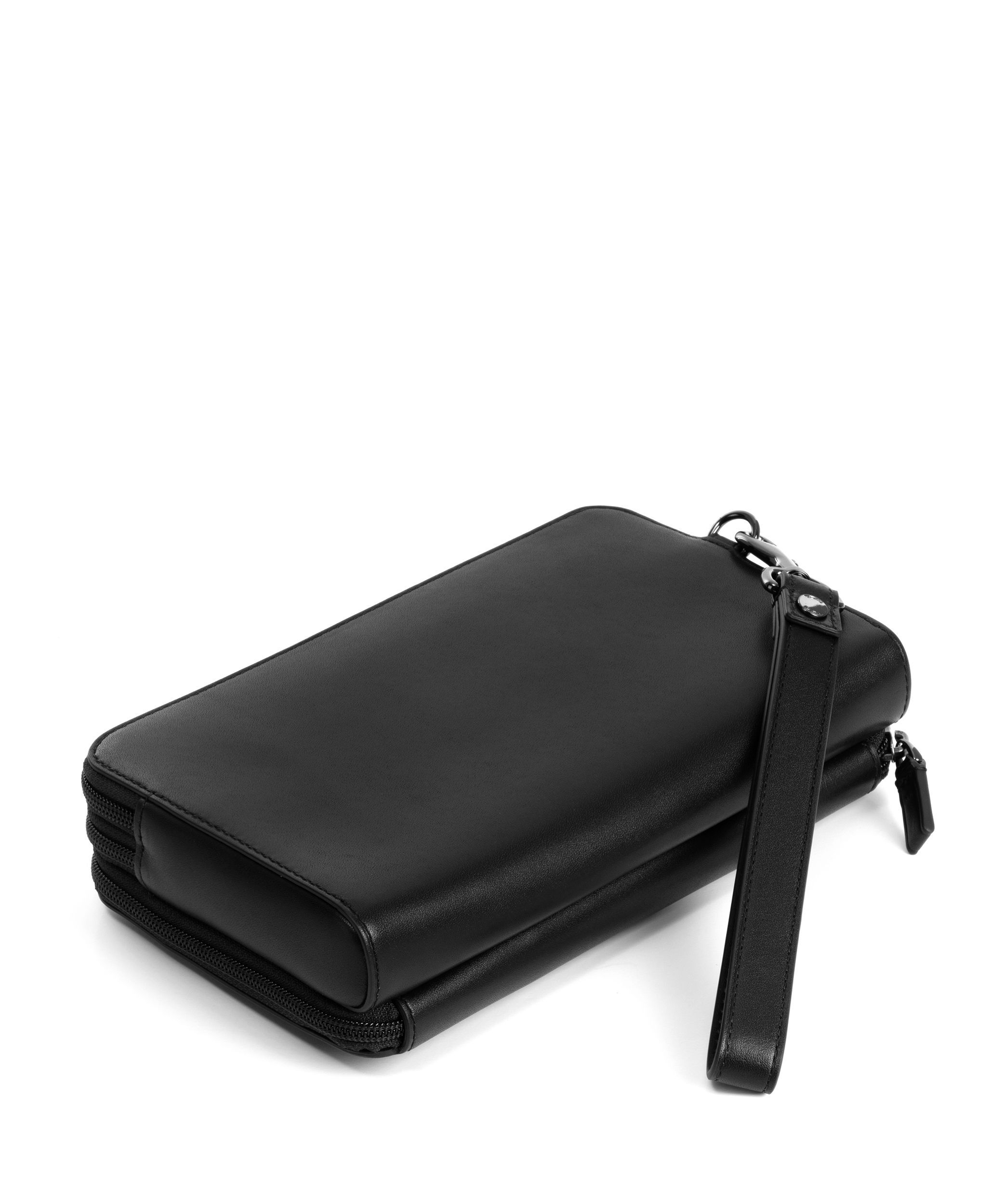 Tumi nassau double zip clutch top