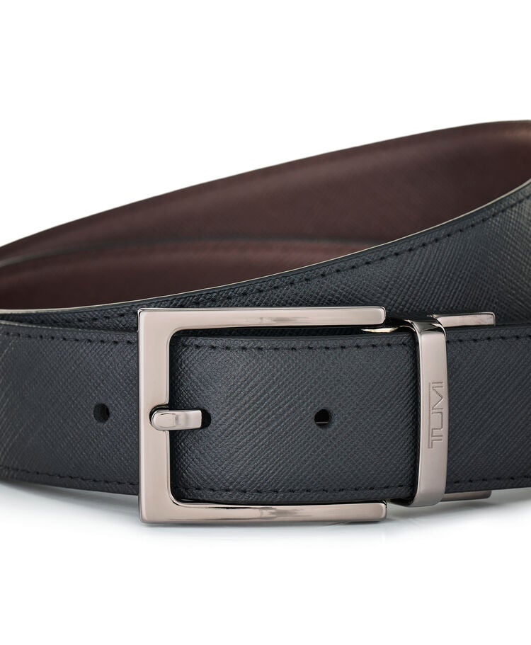 Rectangular Reversible Saffiano Leather Belt 35mm &ndash; One Size 44  hi-res | TUMI