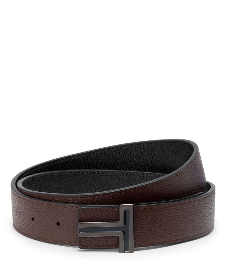 Reversible T-Logo Buckle Leather Belt 35mm &ndash; Size 38  hi-res | TUMI