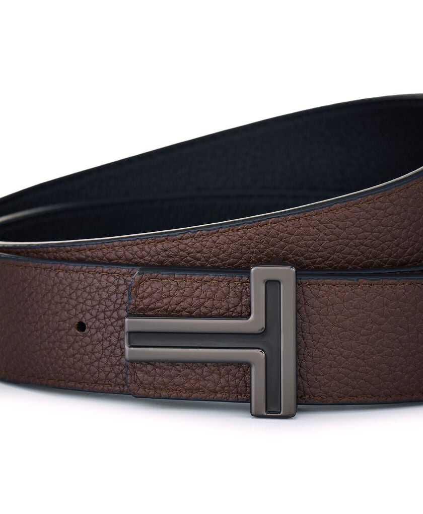 Reversible T-Logo Buckle Leather Belt 35mm &ndash; Size 38  hi-res | TUMI
