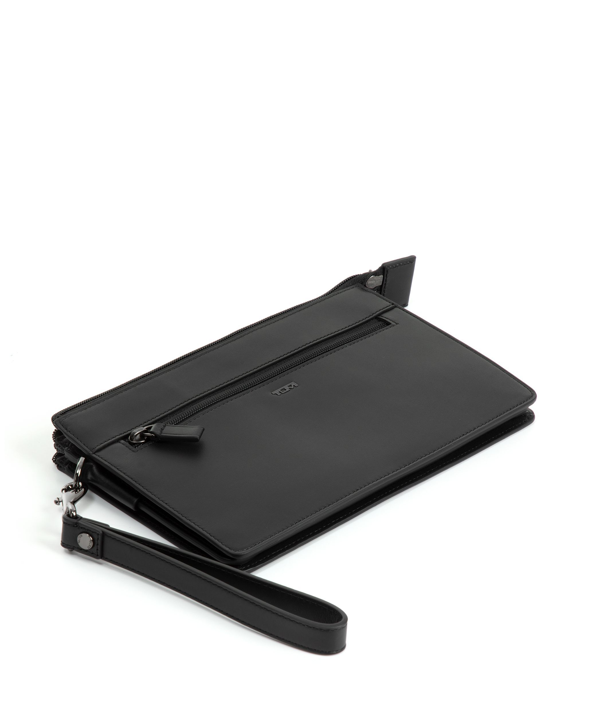 Tumi double zip clutch sale