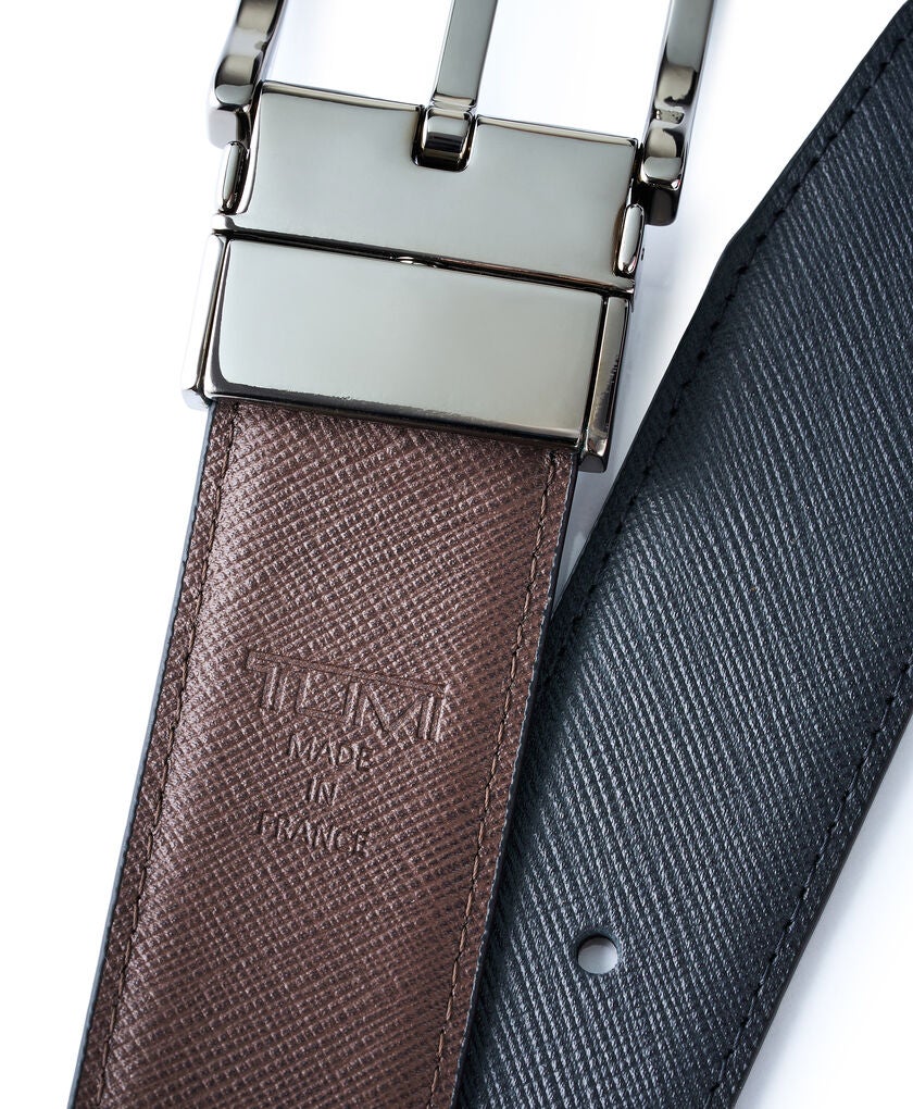Rectangular Reversible Saffiano Leather Belt 35mm &ndash; One Size 44  hi-res | TUMI