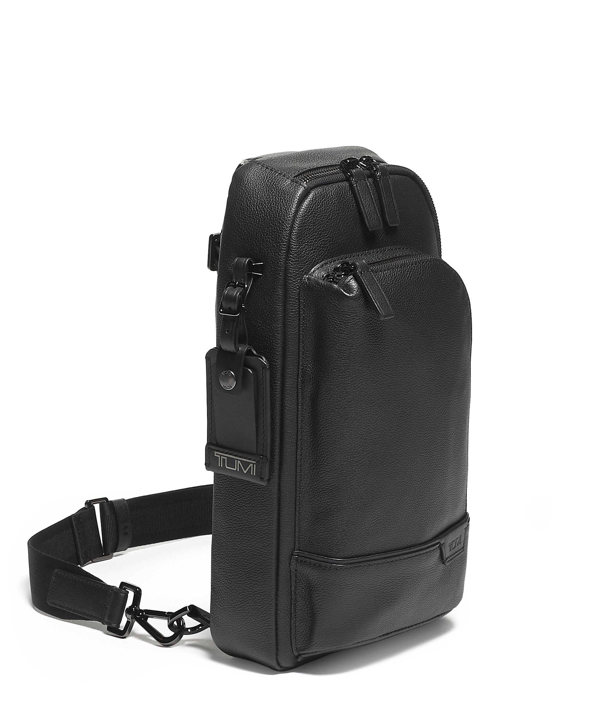 Tumi sling shop bag leather