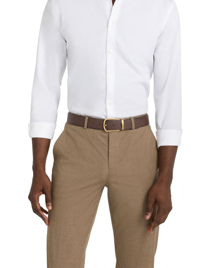 เข็มขัดหัวรูปเกือกม้า กลับด้านได้ หัวสีดำเงา 35 มม. ไซส์ 44  hi-res | TUMI