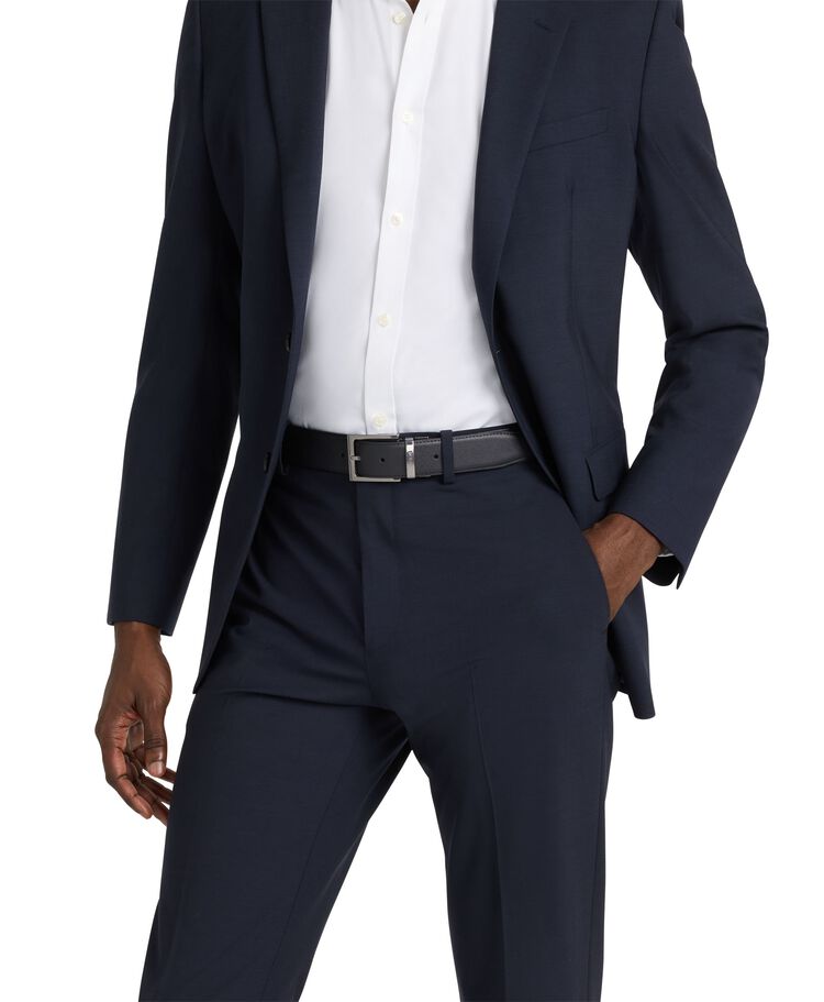 เข็มขัดหัวสี่เหลี่ยม กลับด้านได้ หัวสีเงิน 35 มม. ไซส์ 44  hi-res | TUMI