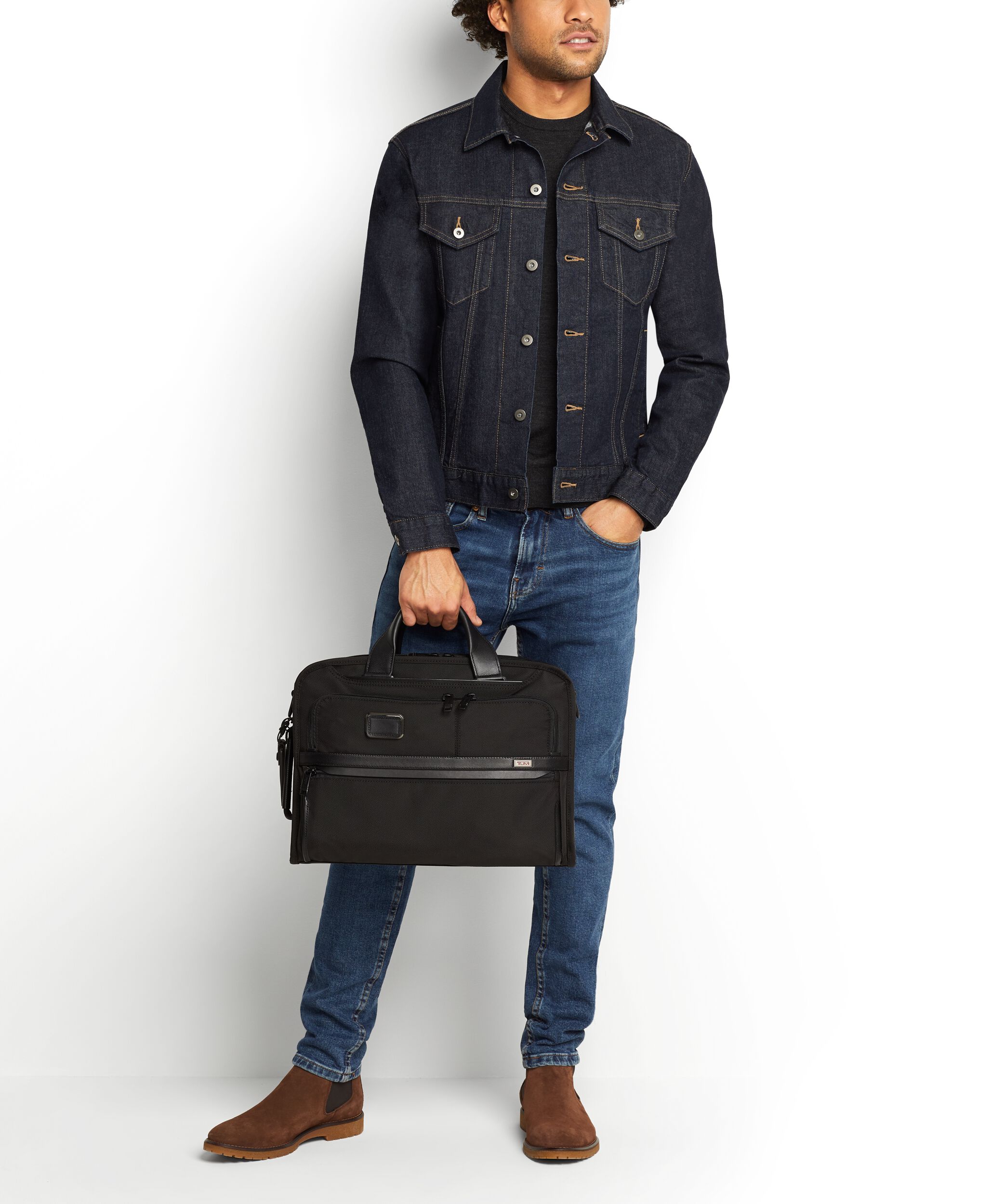 Three top way briefcase