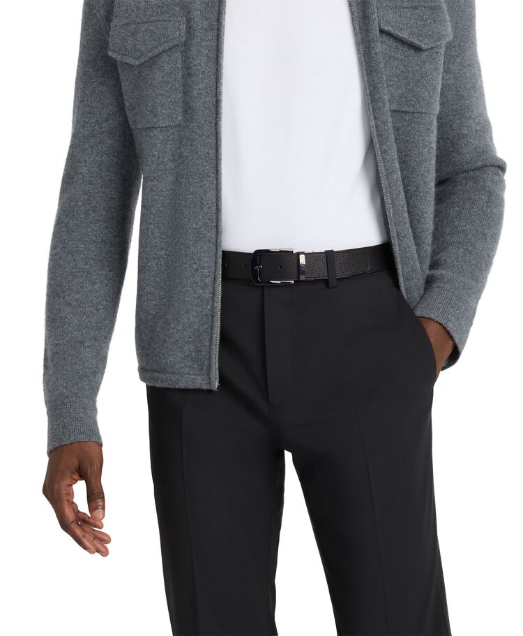 เข็มขัดกลับด้านได้ หัวโทนดำ/เงิน 35 มม. ไซส์ 44  hi-res | TUMI