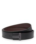 Reversible T-Logo Buckle Leather Belt 35mm &ndash; Size 36