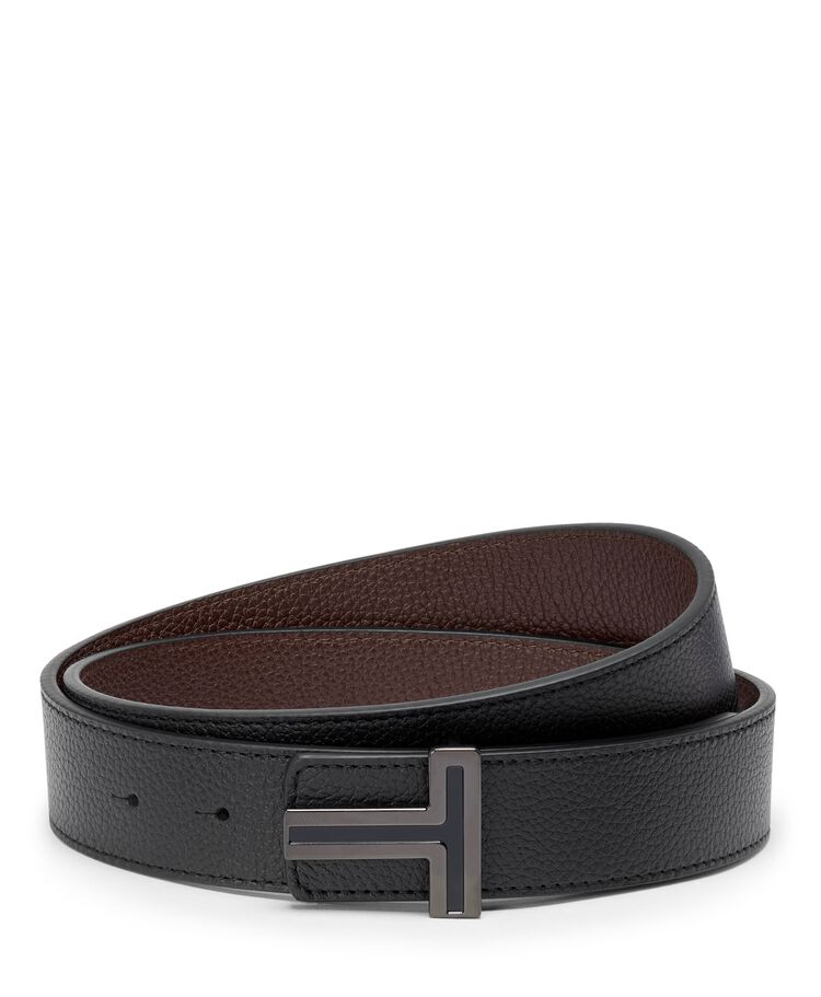 Reversible T-Logo Buckle Leather Belt 35mm &ndash; Size 36  hi-res | TUMI