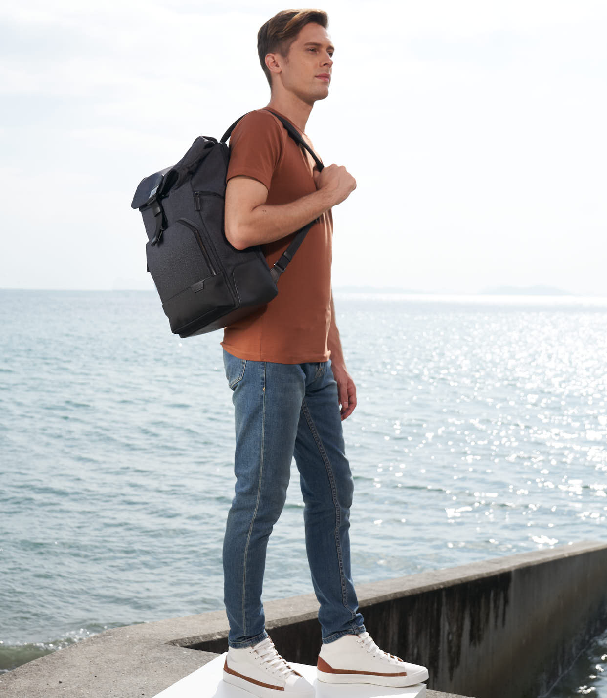 OSBORN ROLL TOP BACKPACK CHARCOAL OMBRE - lifestyle | Tumi Thailand