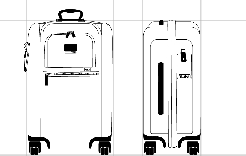 INTL DUAL ACCESS 4WHL C/O Black - dimension | Tumi Thailand