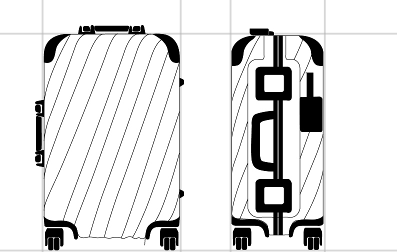 INTERNATIONAL CARRY-ON Silver - dimension | Tumi Thailand