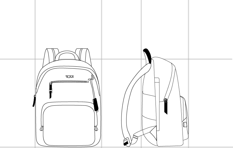 HARPER BACKPACK BLACK - dimension | Tumi Thailand