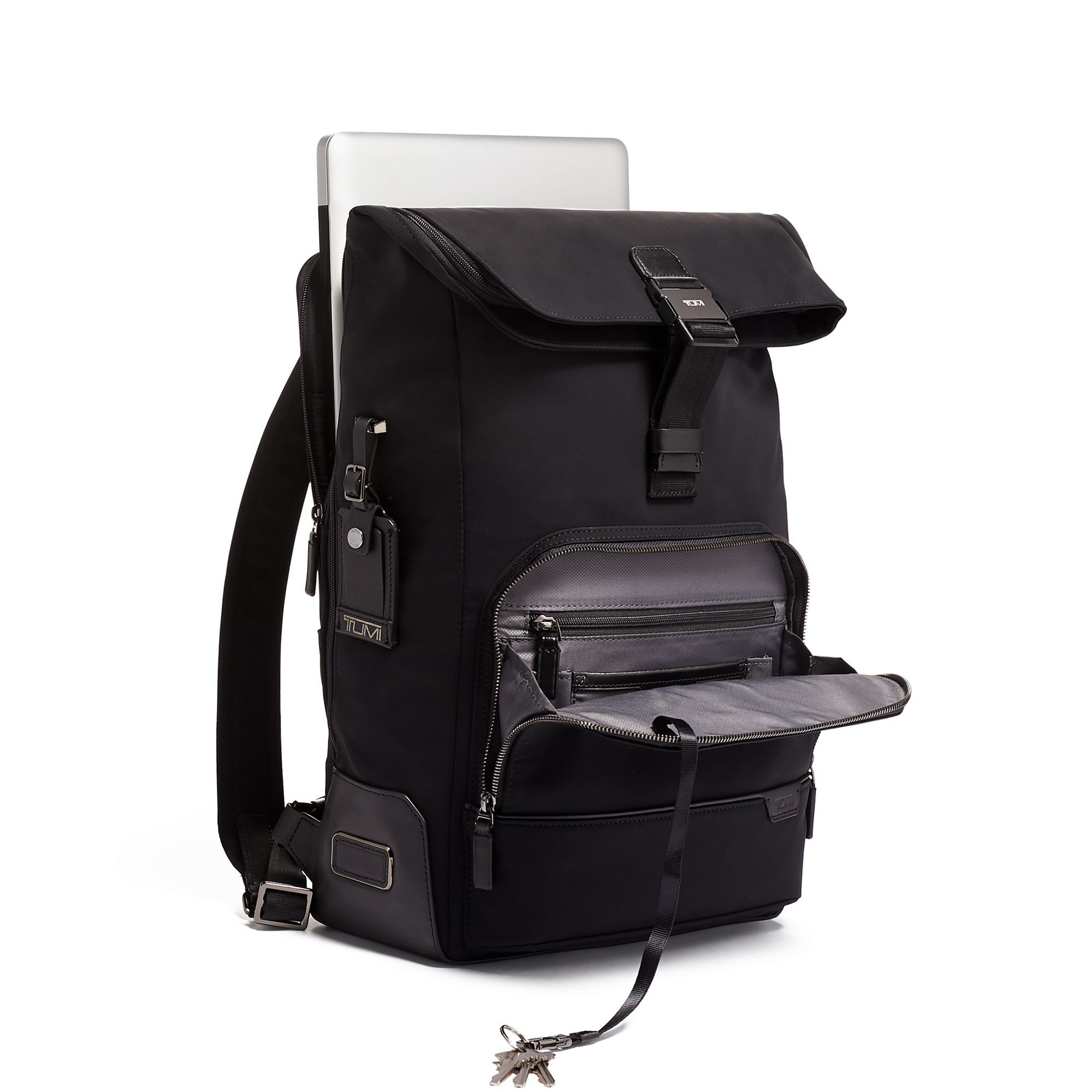 tumi harrison oak roll top backpack