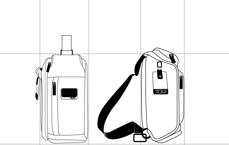 KELLEY SLING Blue - dimension | Tumi Thailand